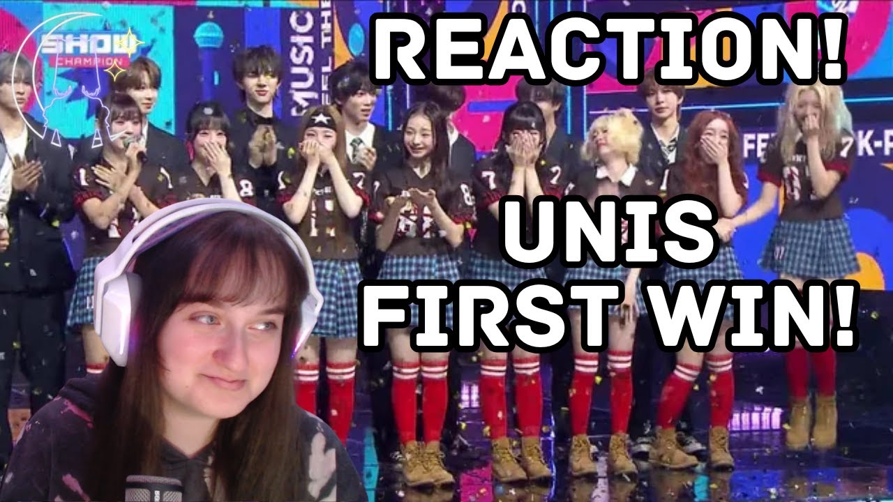 KPOP REACTION - UNIS FIRST WIN! Performance + Encore!