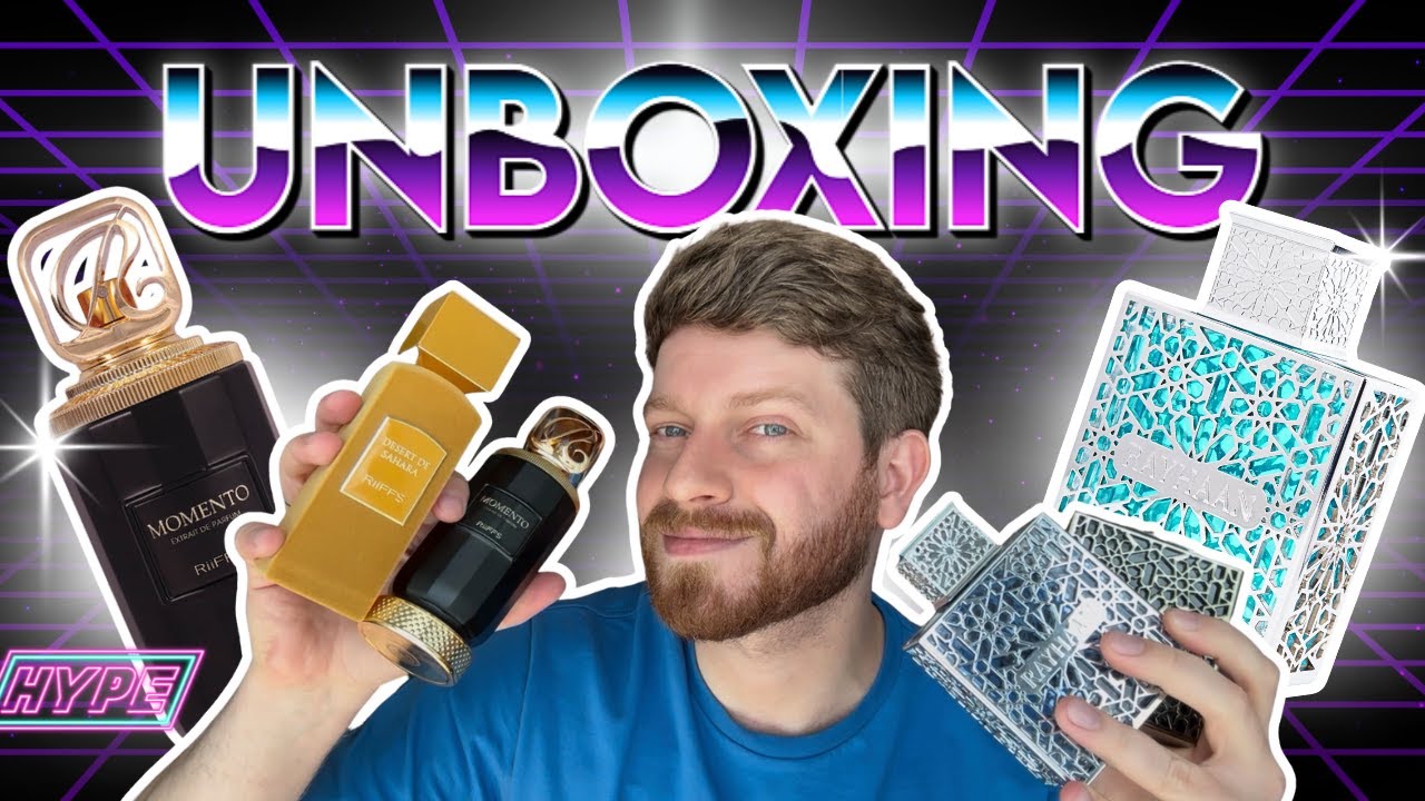 UNBOXING PERFUMES ÁRABES - Rayhaan Aquatica e Terra. RiiFFS Momento e Desert de Sahara.