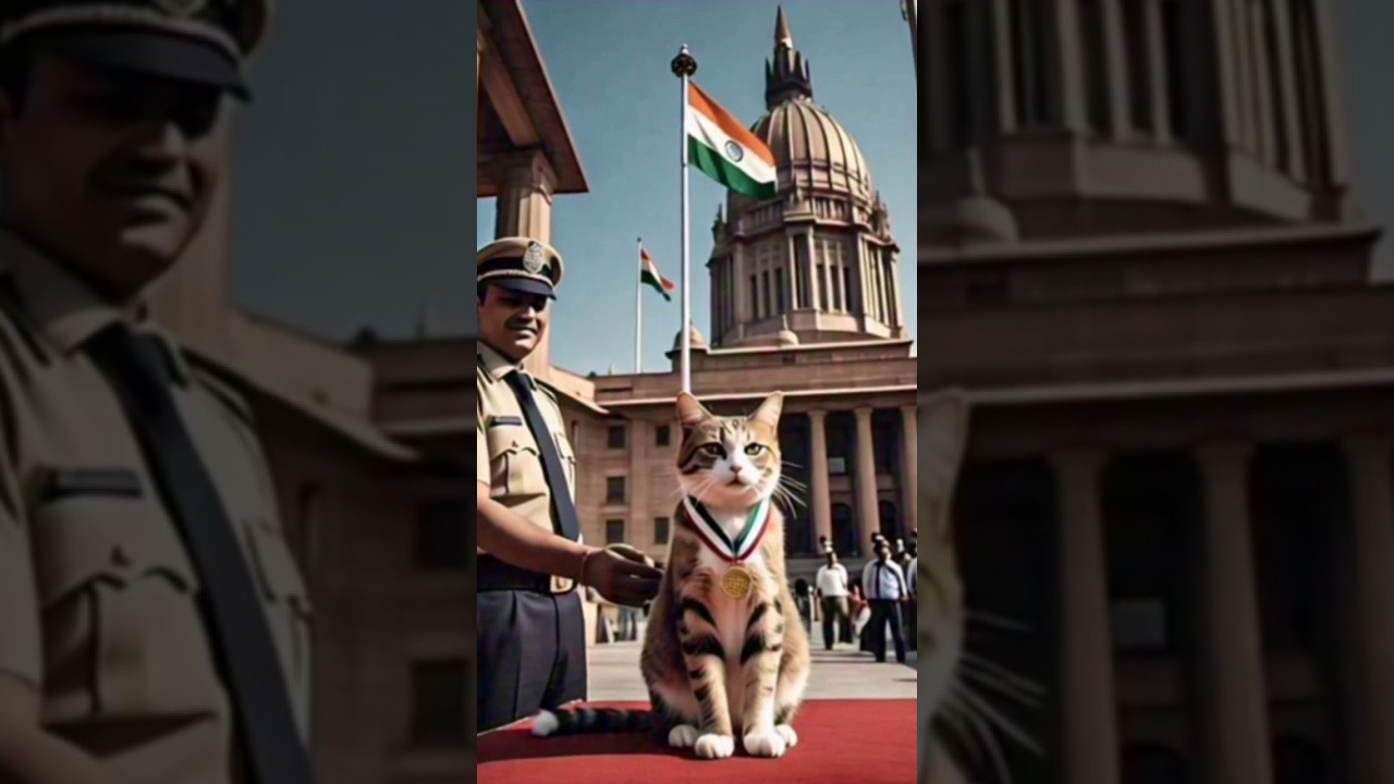 Cat received an award for her bravery 🏅#ai #cat #aistorytelling #aianimals #aishorts