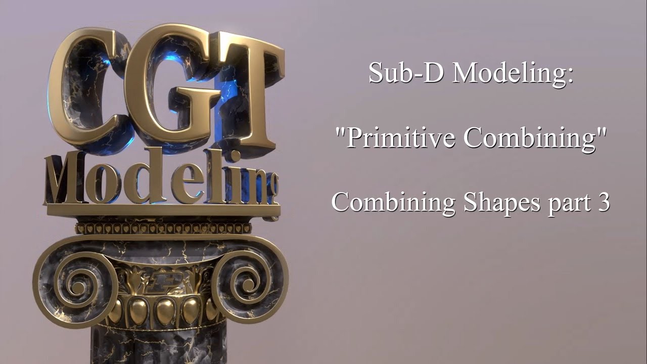 Maya Modeling: Combining Shapes part 3 - Primitive Combining