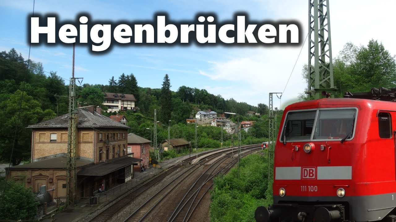 Abschied von der Spessartrampe - Zugverkehr im Bahnhof Heigenbrücken am 3. Juni 2017