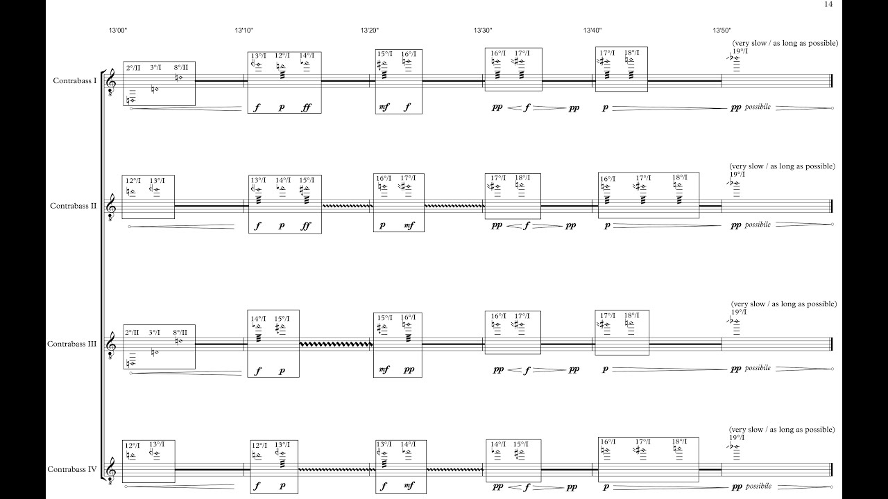 Idin Samimi Mofakham - ... of hope and struggle for Bass Quartet & Electronics (2020) [Score-Video]