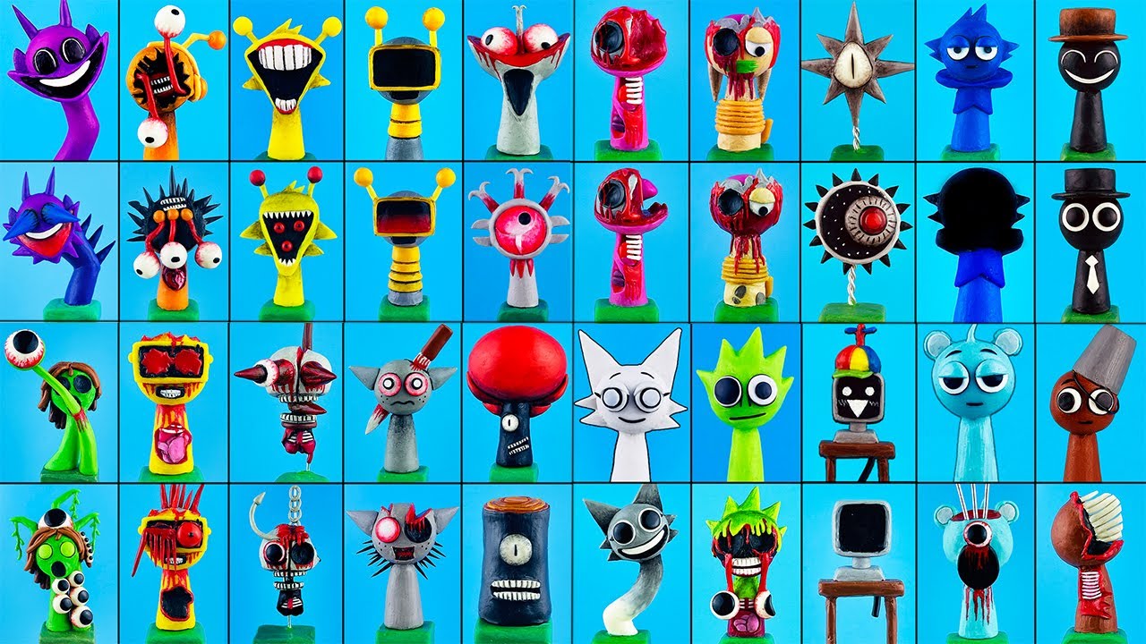 Making All Incredibox Sprunki Phase 5 with CLAY 😍 My Big Collection of figures