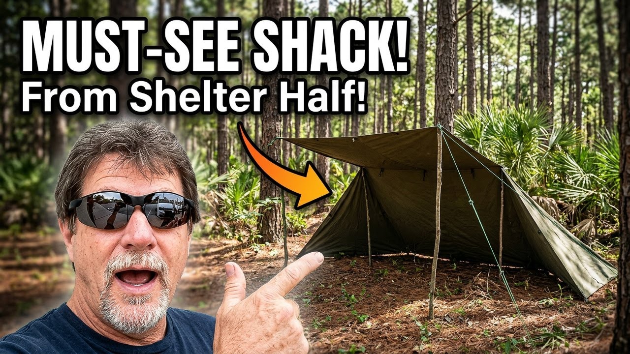 How to make a Whelen Tent from US Military Shelter Half - MUST SEE!!