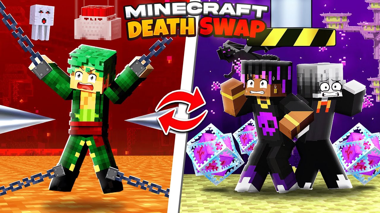 Minecraft DEATHSWAP But MOB Drops OP ITEMS😱
