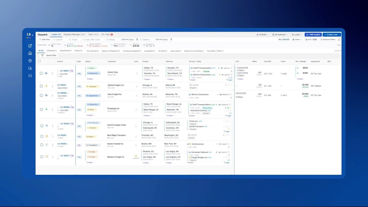AI-Powered Freight Dispatch Software: Manage Every Load in Real Time | LoadStop