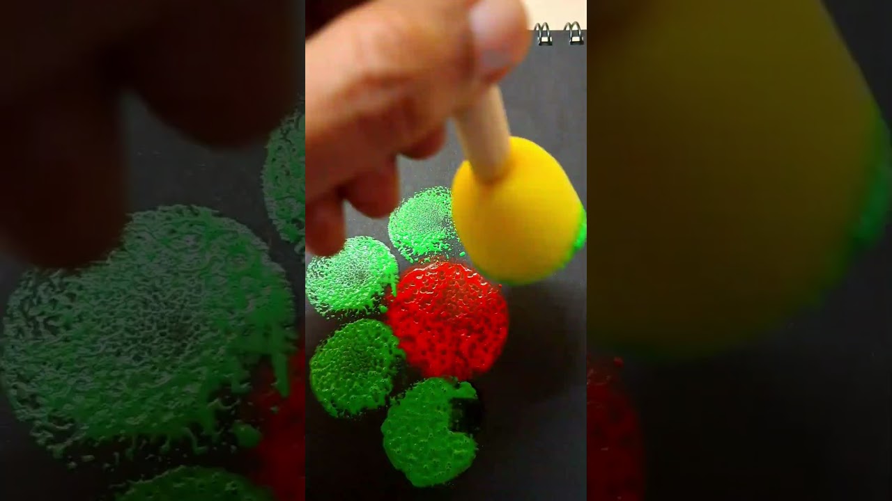 Sponge painting #shorts #shortsfeed #trending #ytshortsindia #viral #youtubeshorts #shorts