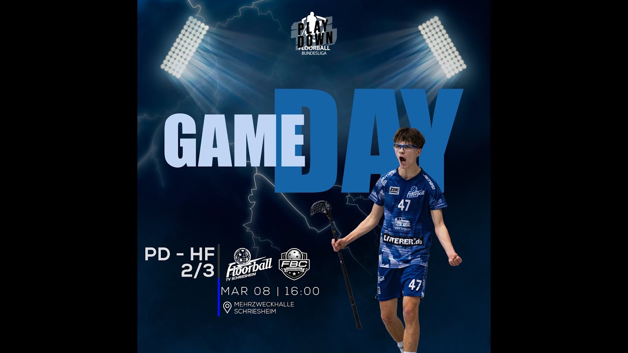 1. Floorball Bundesliga TV Schriesheim vs München - Playdown-Halbfinale 2/3