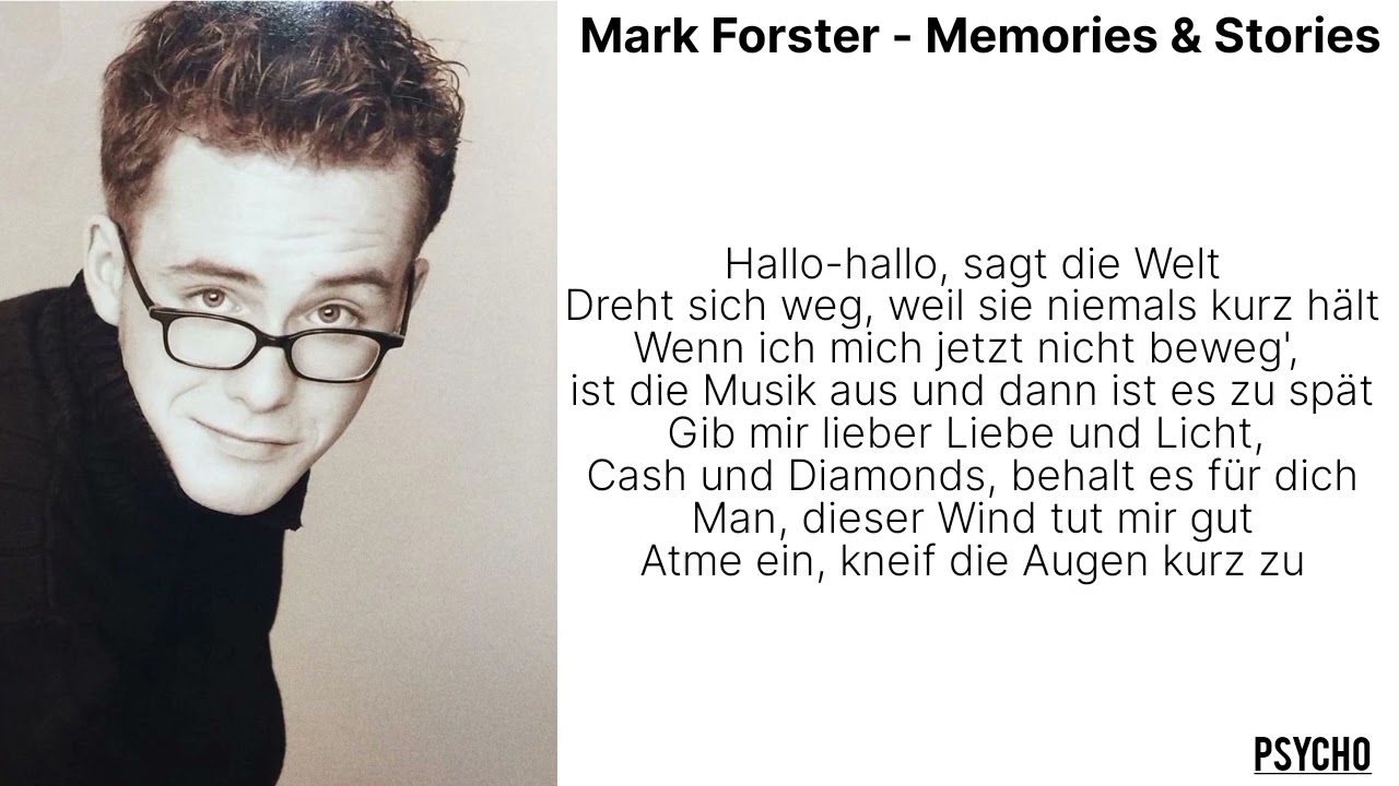Mark Forster - Memories & Stories lyrics