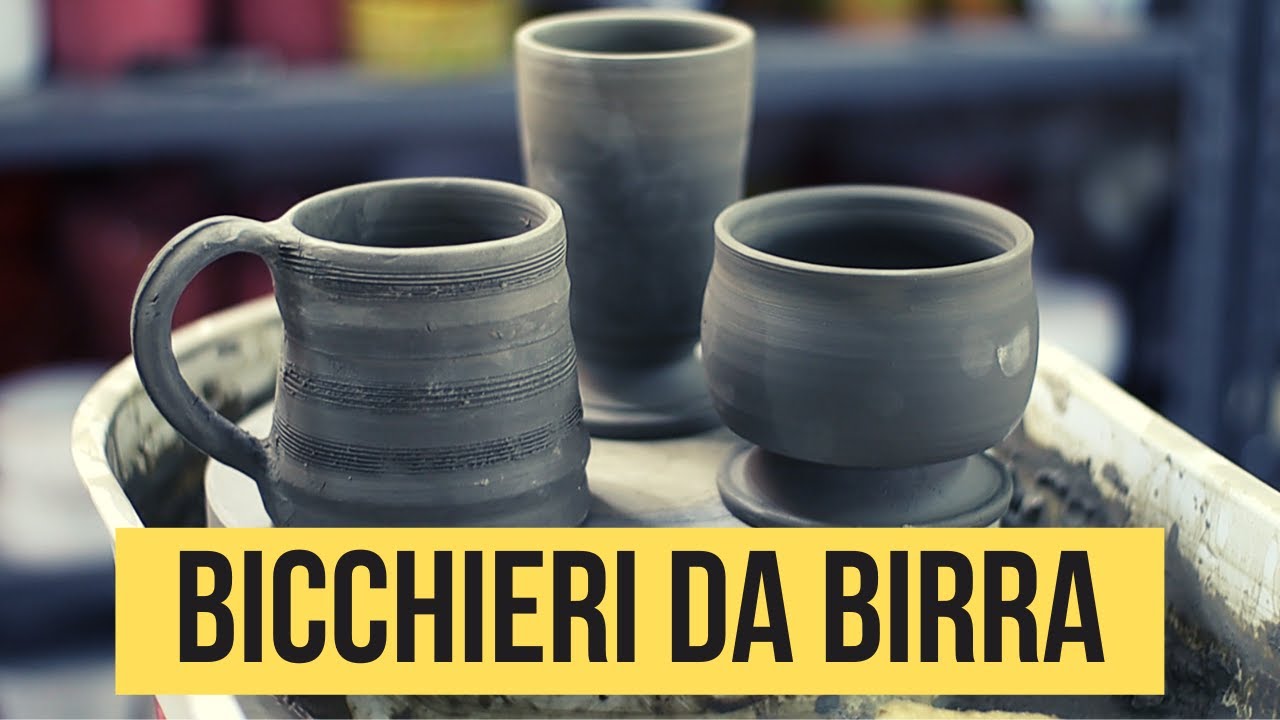 Corso di Tornio. Bicchieri per la Birra di Ceramica al Tornio Super Economico.
