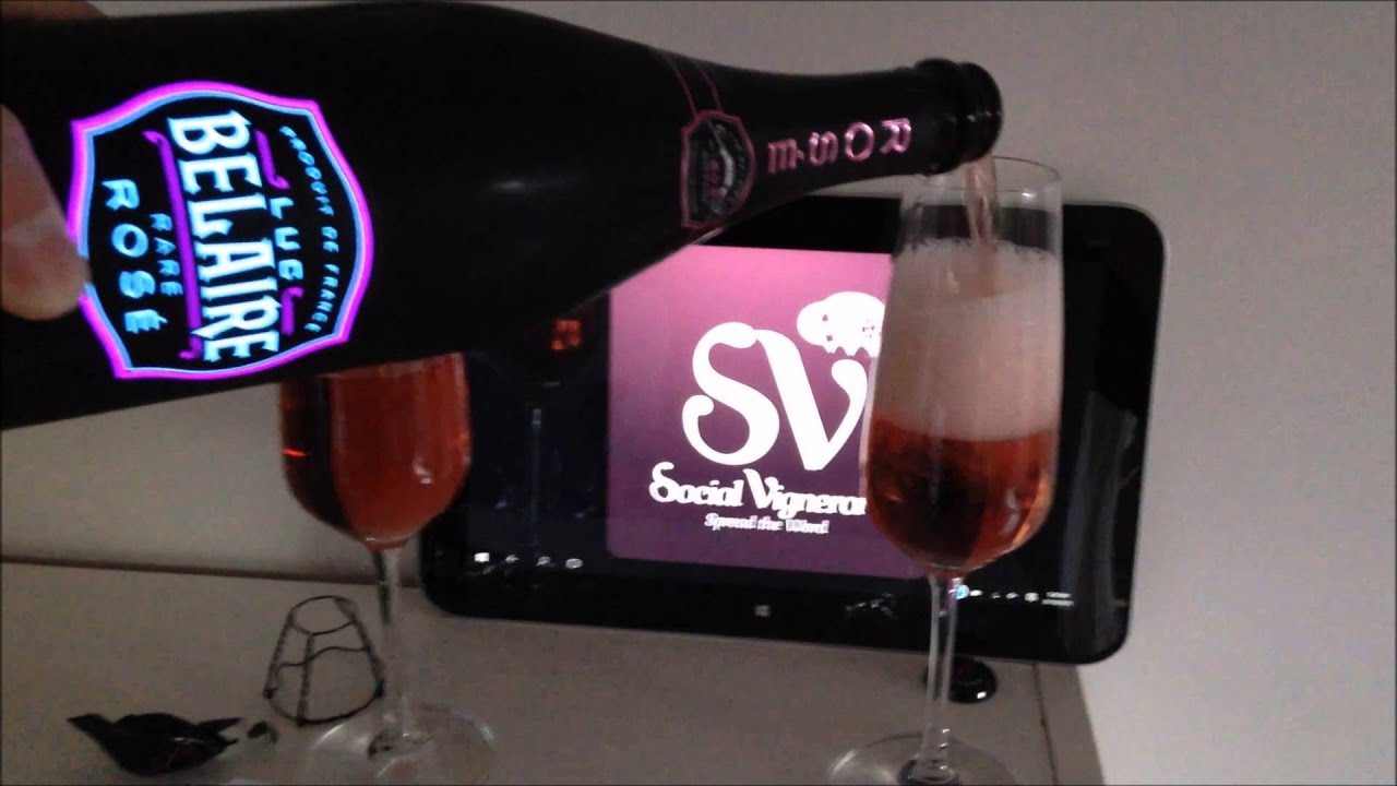 Poppin and Pourin Luc Belaire Rare Ros&eacute; - French Sparkling wine with a Cool Purple Glowing Label