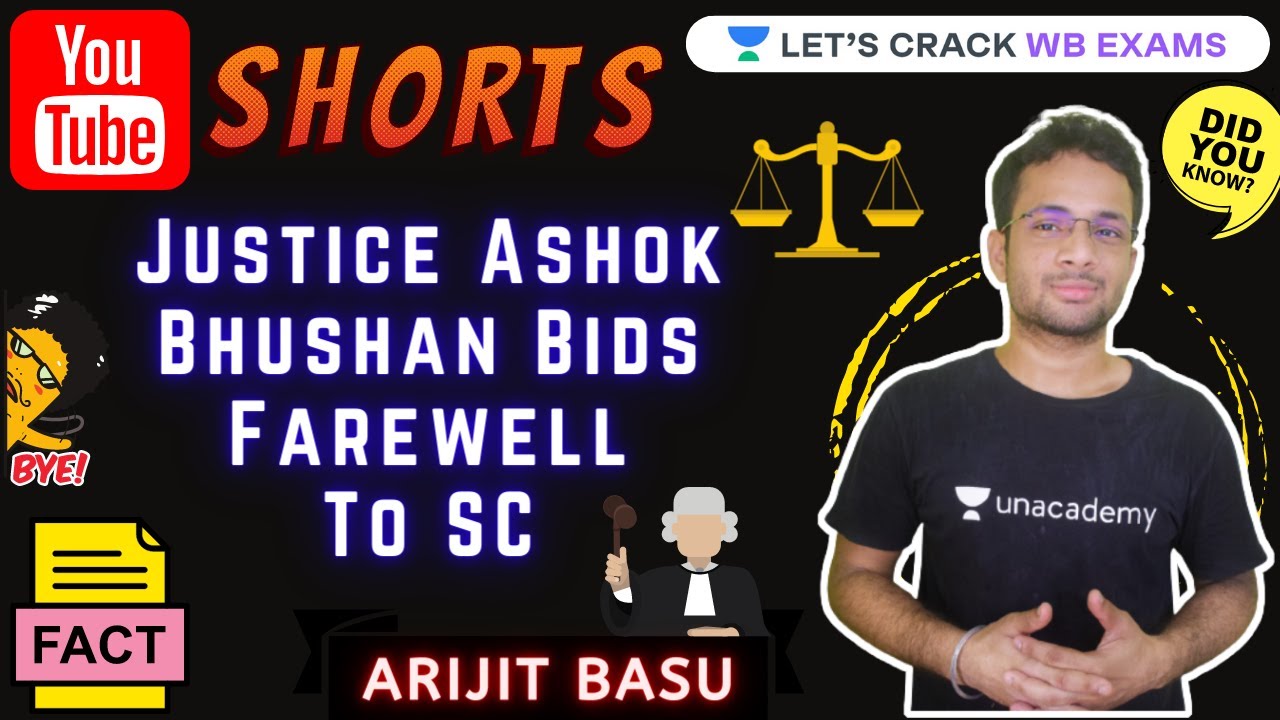 Justice Ashok Bhushan Bids Farewell To SC | YouTube #shorts by #অরিজিৎ_বসু_চৌধুরী