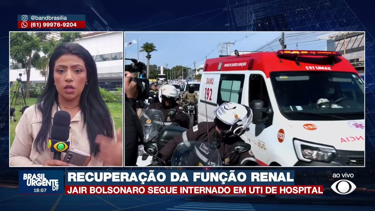 Recuperação da função renal: Jair Bolsonaro segue internado em UTI de hospital
