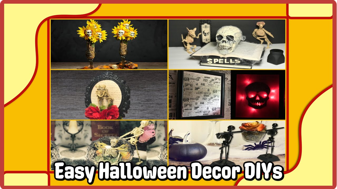 6 DIY Dollar Tree Halloween Decor Ideas | Skulls & Skeletons | Easy Dollar Tree Crafts
