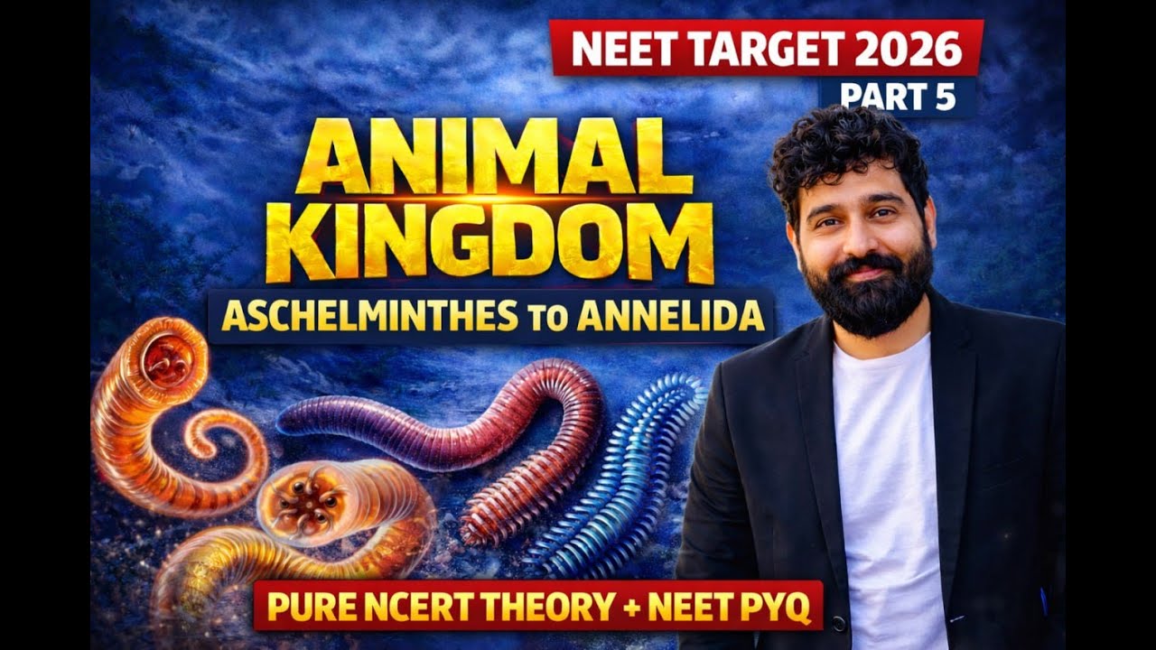 Animal Kingdom 🔥 Aschelminthes to Annelida | MOST IMPORTANT NEET PYQs | NCERT Biology