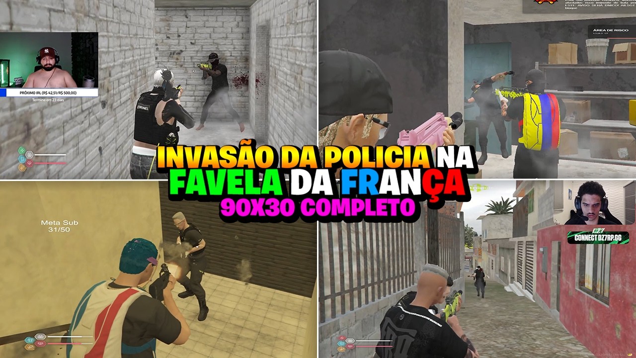 INVAS&Atilde;O DA POLICIA NA FAVELA DA FRAN&Ccedil;A! 90X30 COMPLETO + VIS&Atilde;O DE TODOS 😱