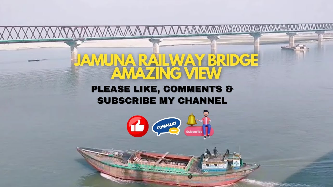 Jamuna Railway Bridge 💖 #amazing view 🌉 #video #bridge #bangladesh 😍 #travel #railway #viralvideo 🇧🇩