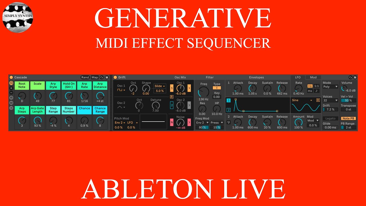 Generative MIDI Effect Sequencer (Ableton Live 12)