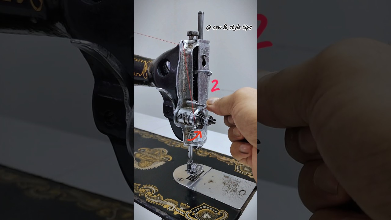 Beginner's upper threading guide 🧵 #silaimachine #ussewtips #sewingbeginners #silaisikhe