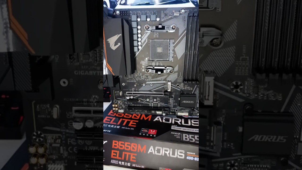 UNBOXING PLACA M&Atilde;E B550 AORUS ELITE E RYZEN 5 5600 ALIEXPRESS #semtaxa #aliexpress #setupgamer