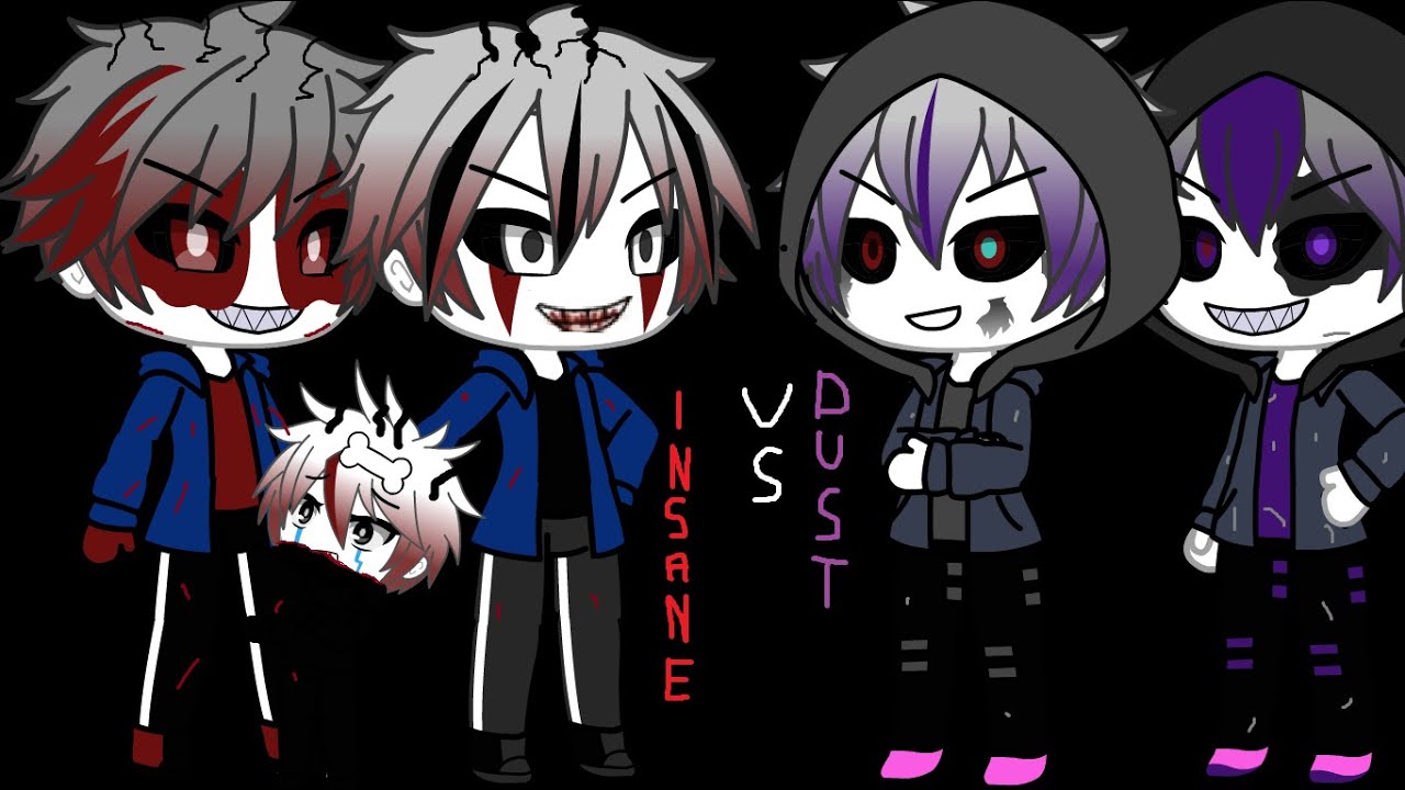 Mirrored Insanity Dust VS Insane Sans (FULL BATTLE) Gacha Life