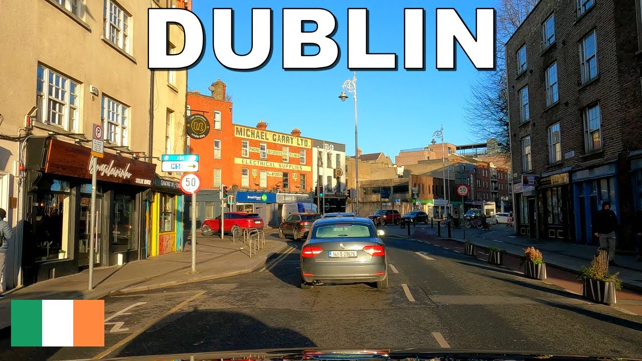 DRIVING THROUGH DUBLIN CITY in IRELAND 4K (60fps)