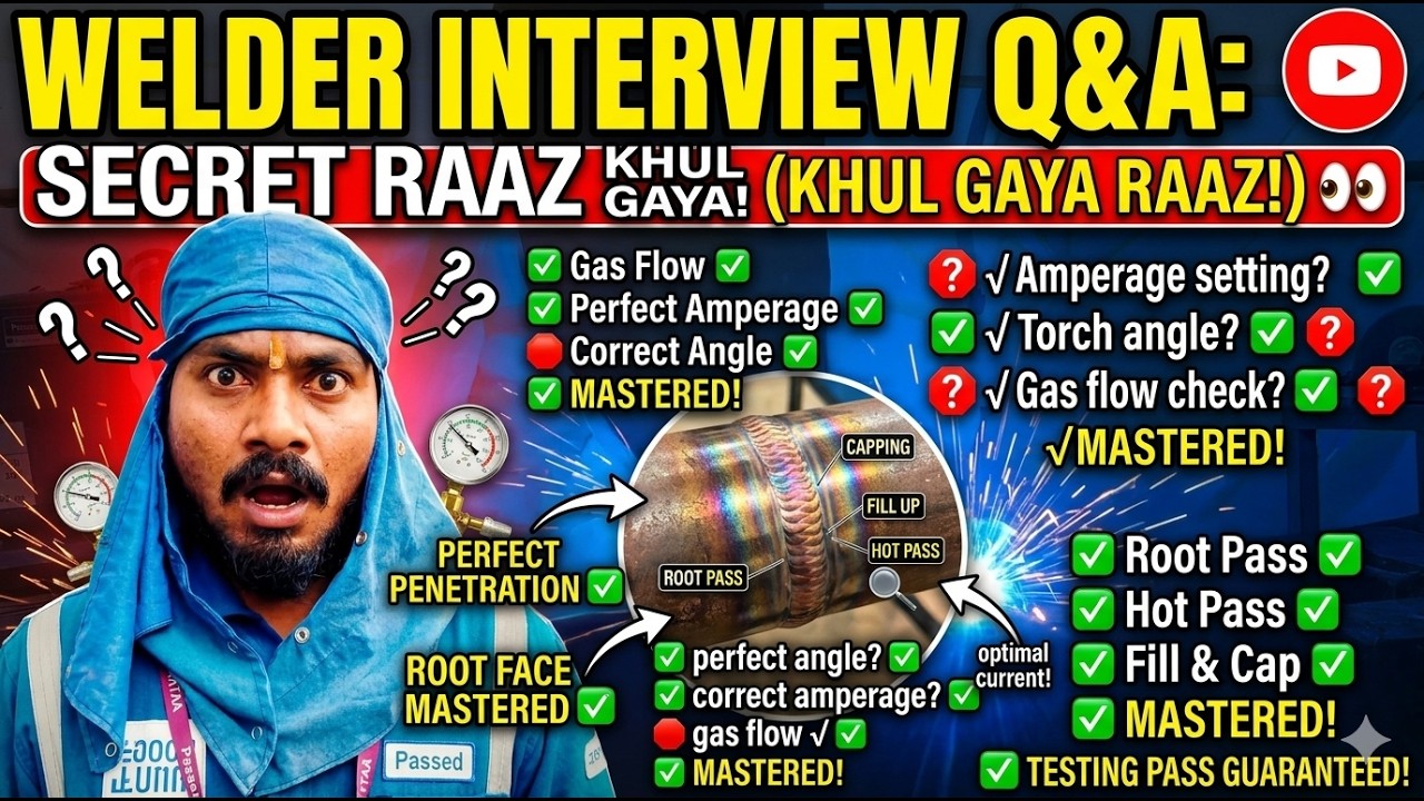WELDER INTERVIEW PART 2 क्लिंट क्या क्या  वेल्डर से पूछेगा 3G.4G.1G.ALL POSITIONS ABOUT