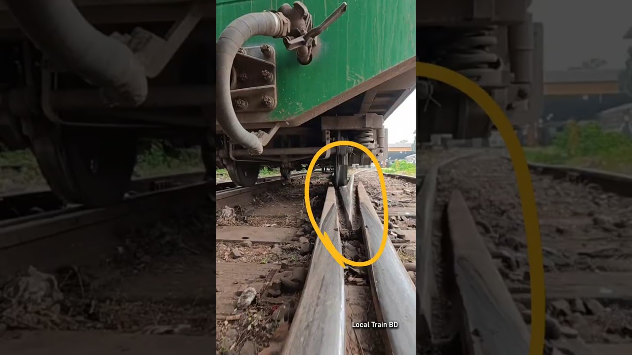 Train line Changing Turnout Mechanism. #railway #engineering