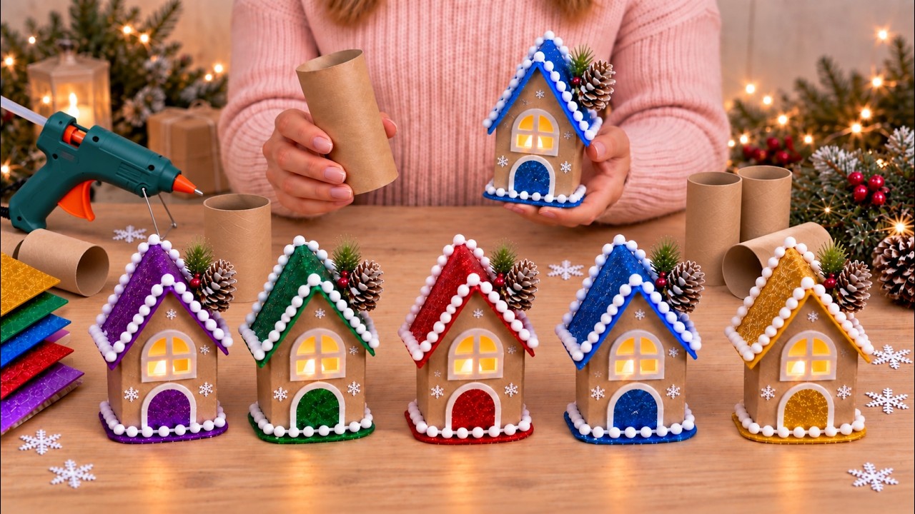 Christmas Lantern from Toilet Paper Rolls DIY 🎄 Christmas Decorations
