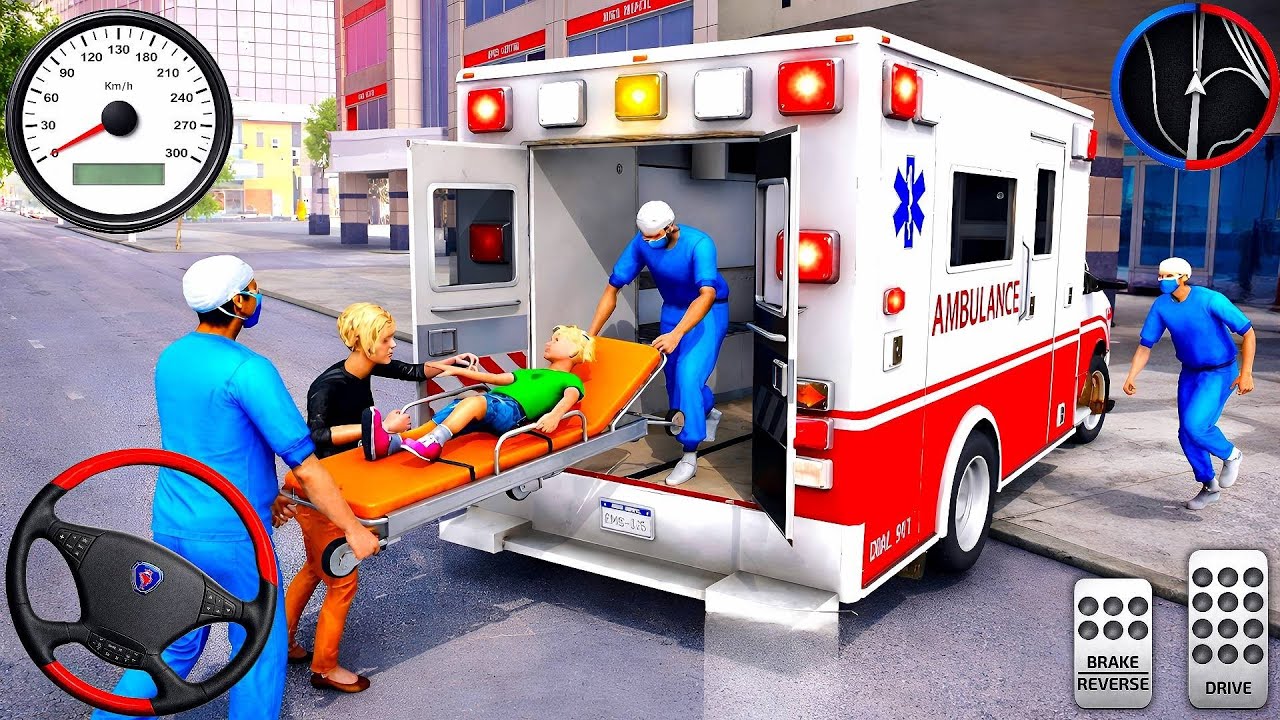 Ambulance City Rescue Simulator - 911 US Emergency Drive Full Speed 🚨🚑 (Android Gameplay)