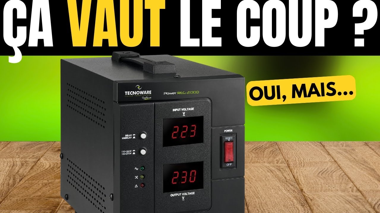 Tecnoware Power Systems &ndash; Stabilisateur Monophas&eacute; 2000VA &ndash; Protection Contre les Fluctuations