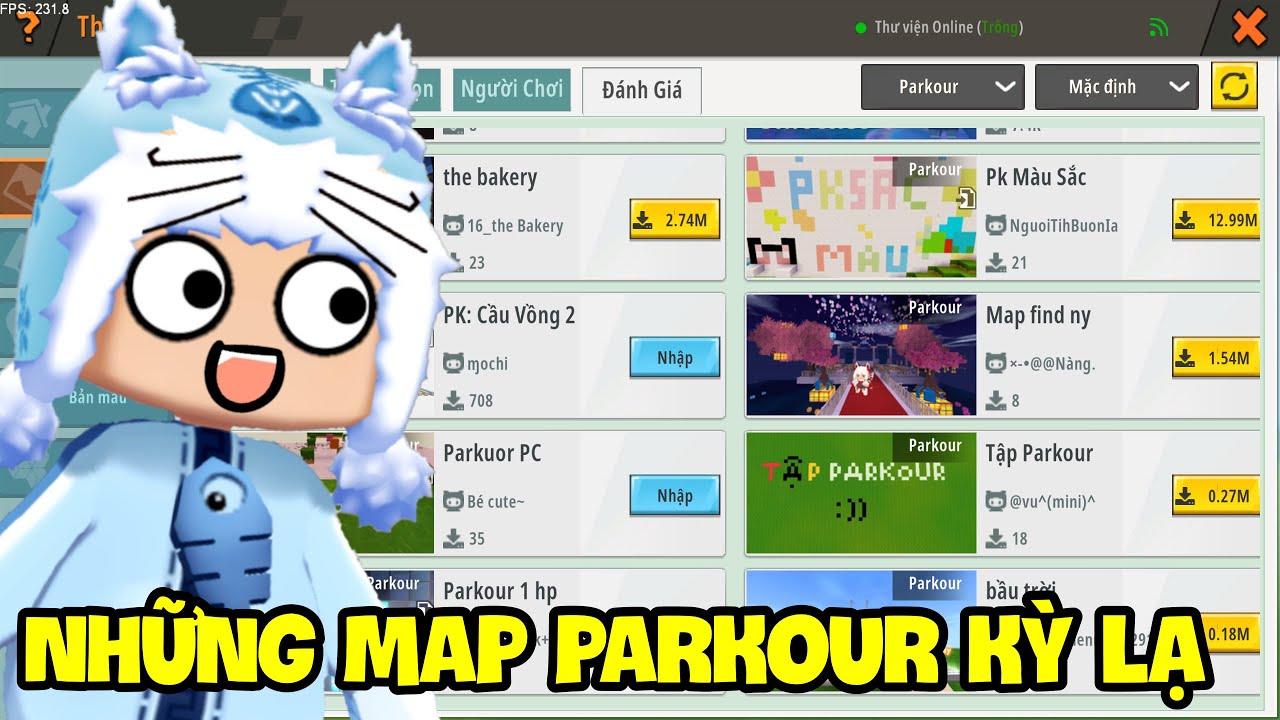 NHỮNG MAP PARKOUR KỲ QUẶC TRONG MINI WORLD | MEOWPEO