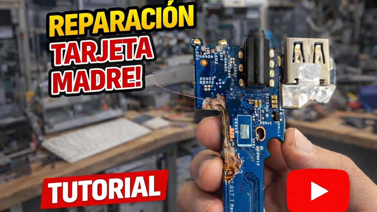 Reparando HP Envy con un hoyo en su tarjeta madre 😱🦾✅