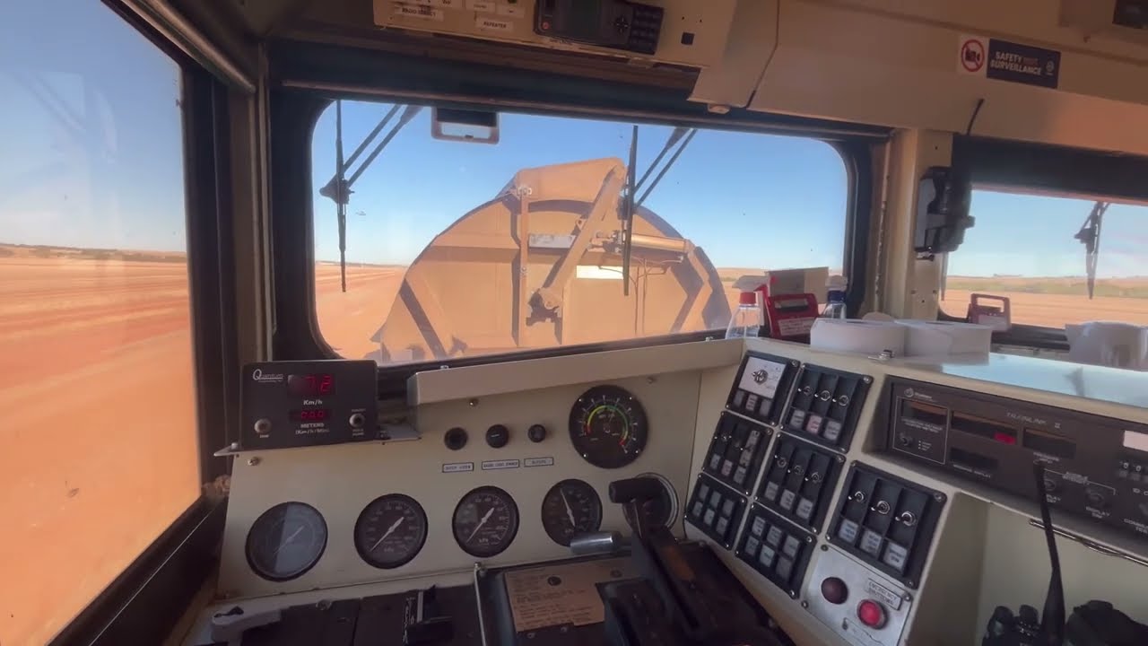 Riding on a Grain train through Mingenew