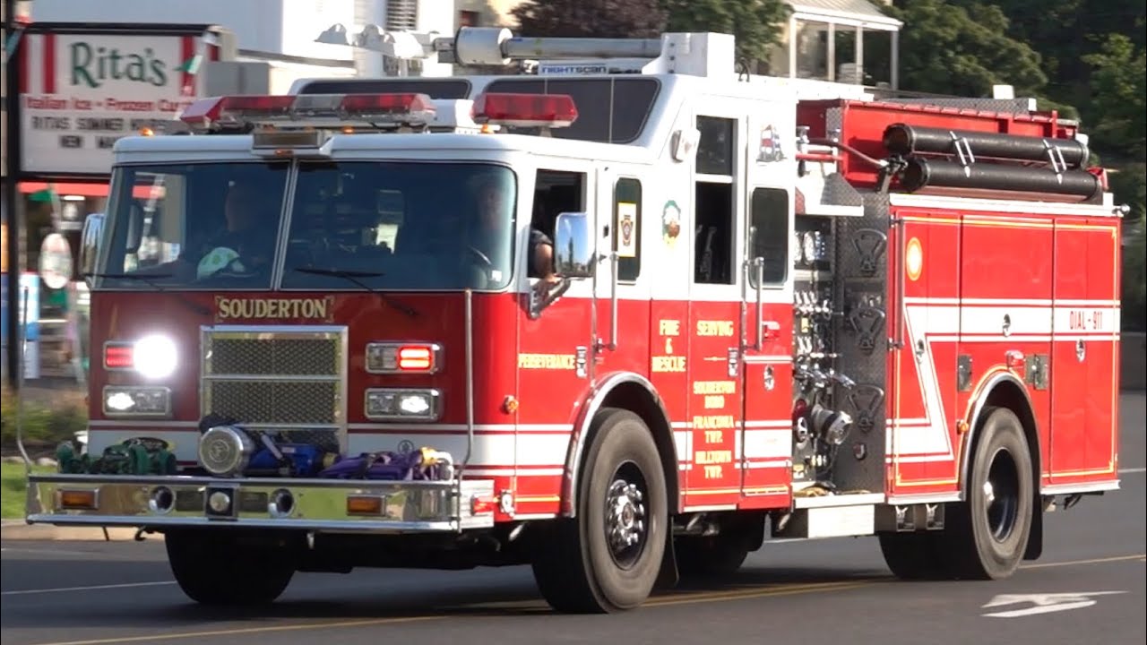 Perseverance Volunteer Fire Company of Souderton Engine 74-1 Responding 8/25/24