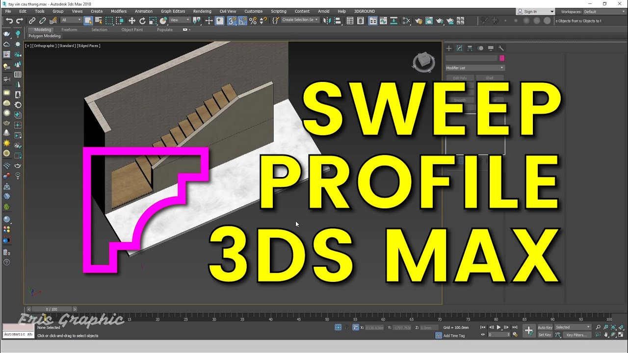 Sweep Profile 3ds Max - Cornice Bolding
