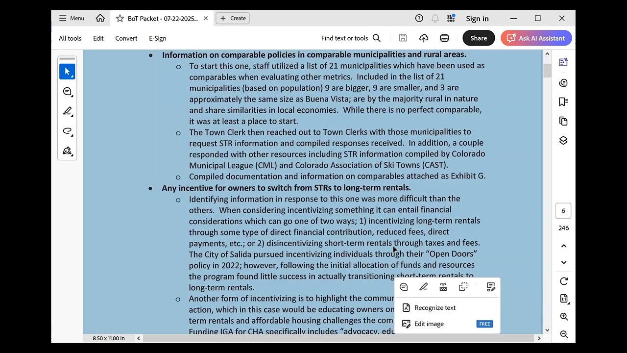 Board of Trustees Work Session & Regular Meeting - 7-22-2025