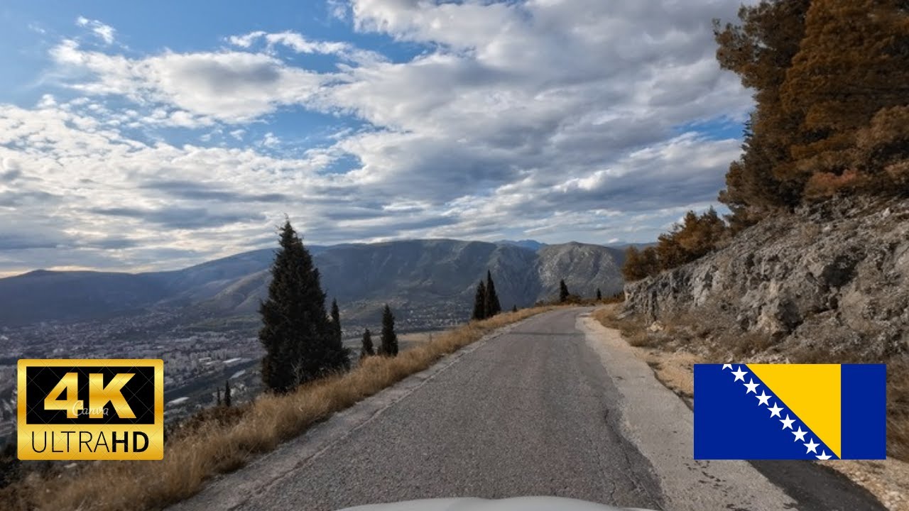 Driving Down from Fortica to Mostar: Panoramic Journey