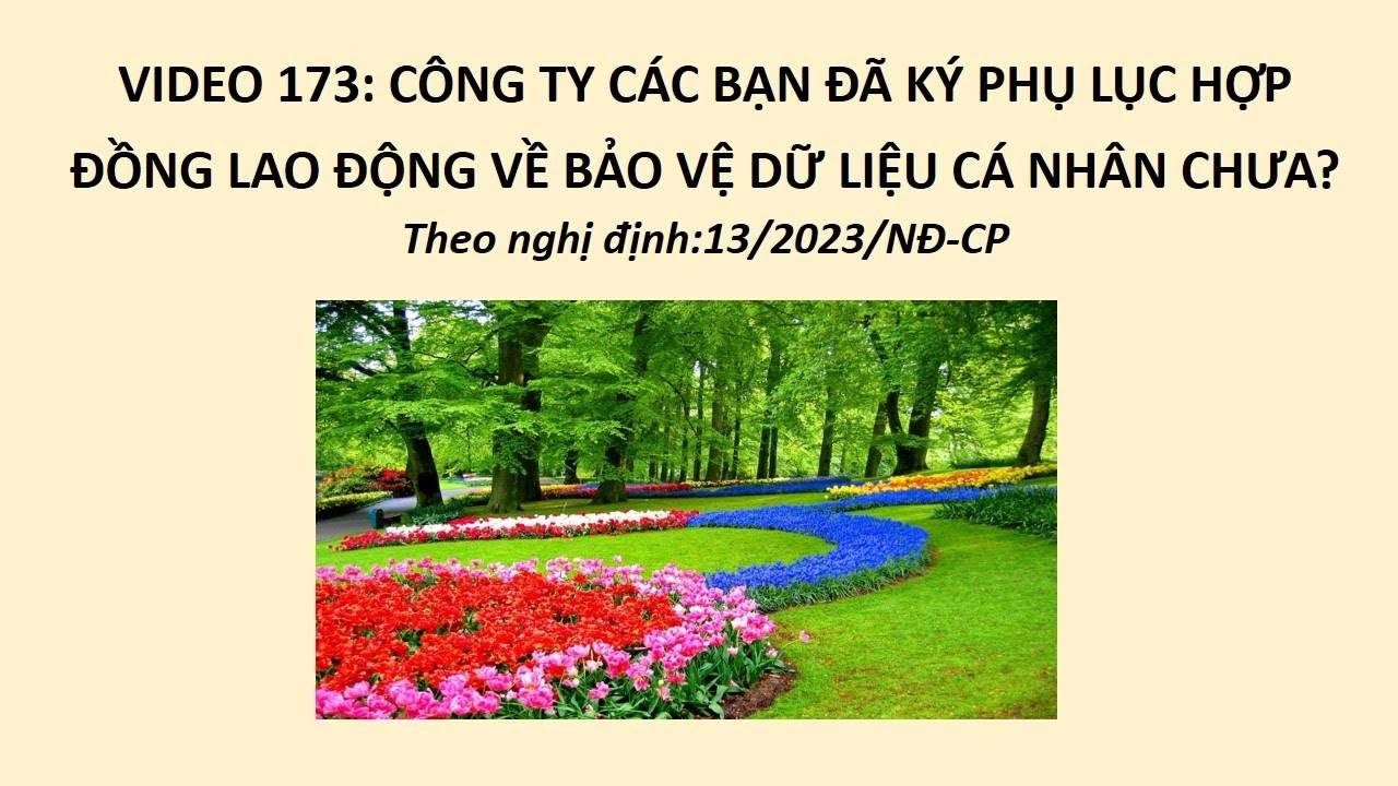 VIDEO 173: CÔNG TY BẠN ĐÃ KÝ PHỤ LỤC HĐLĐ VỀ BẢO VỆ DỮ LIỆU CÁ NHÂN CHƯA? Theo NĐ số 13/2023/NĐ-CP