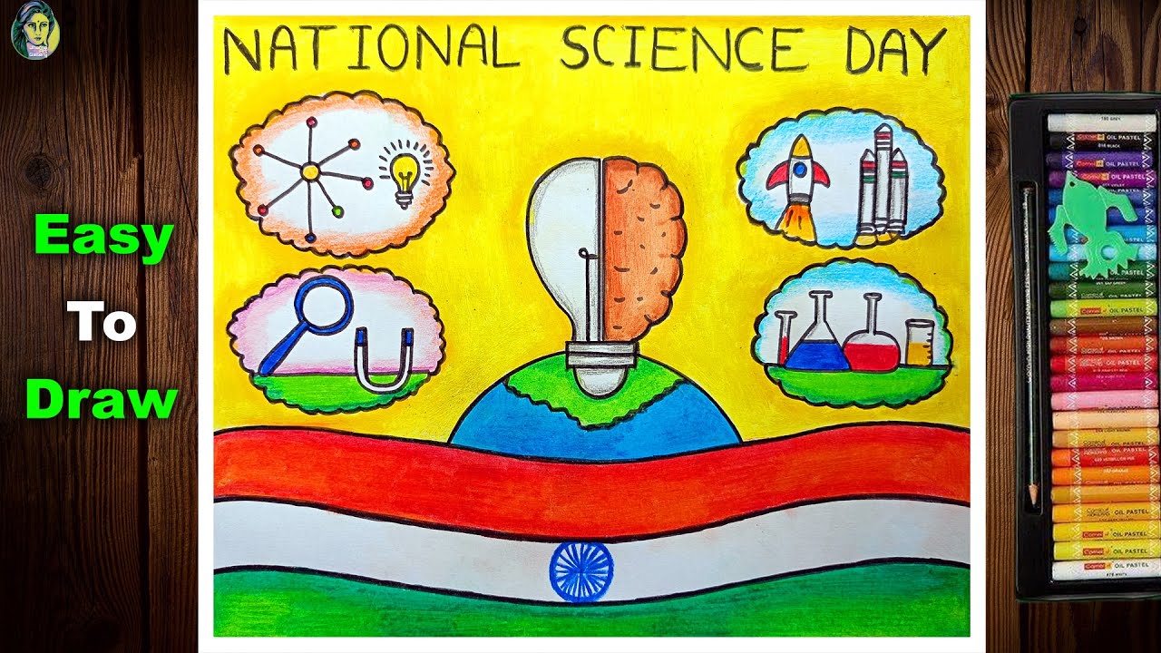 National Science Day Drawing Easy | How To Draw National Science Day Poster | Science Day Drawing