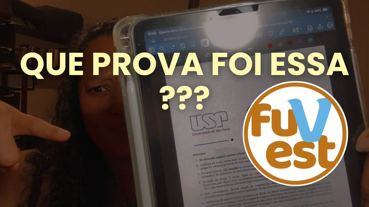 o que achei da FUVEST 2026? vou pra 2&ordf; fase ?😱