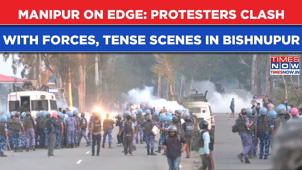Manipur On Edge: Scary Scenes In Bishnupur, Protesters Clash With Security Forces As Tensions Flare