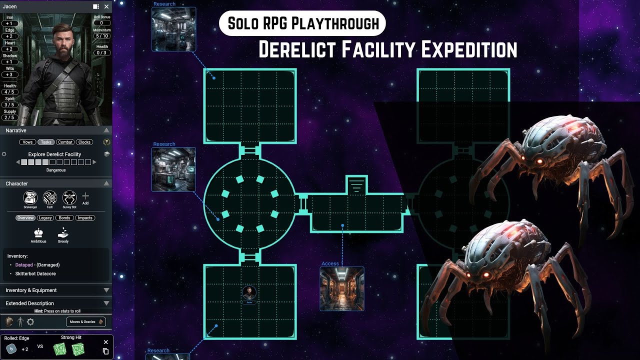 Solo RPG Adventure: Exploring a Derelict Facility - Starforged