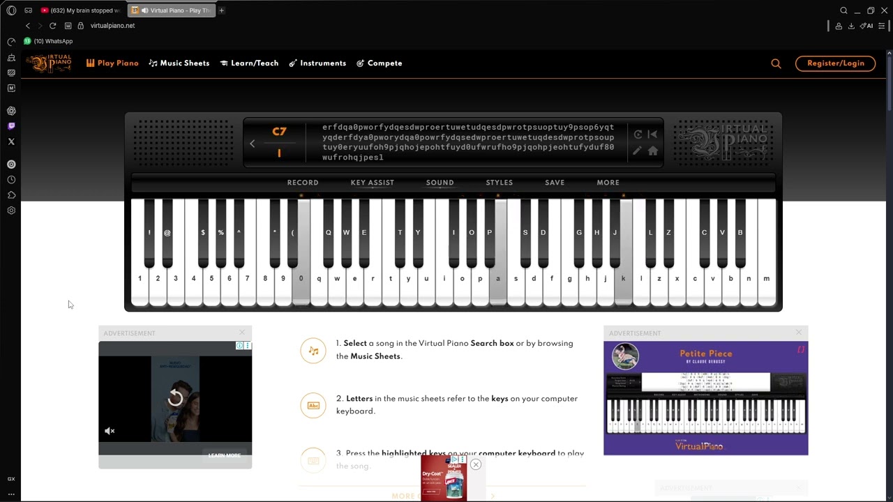 Naruto Childhood Memories | Virtual Piano (Practica)