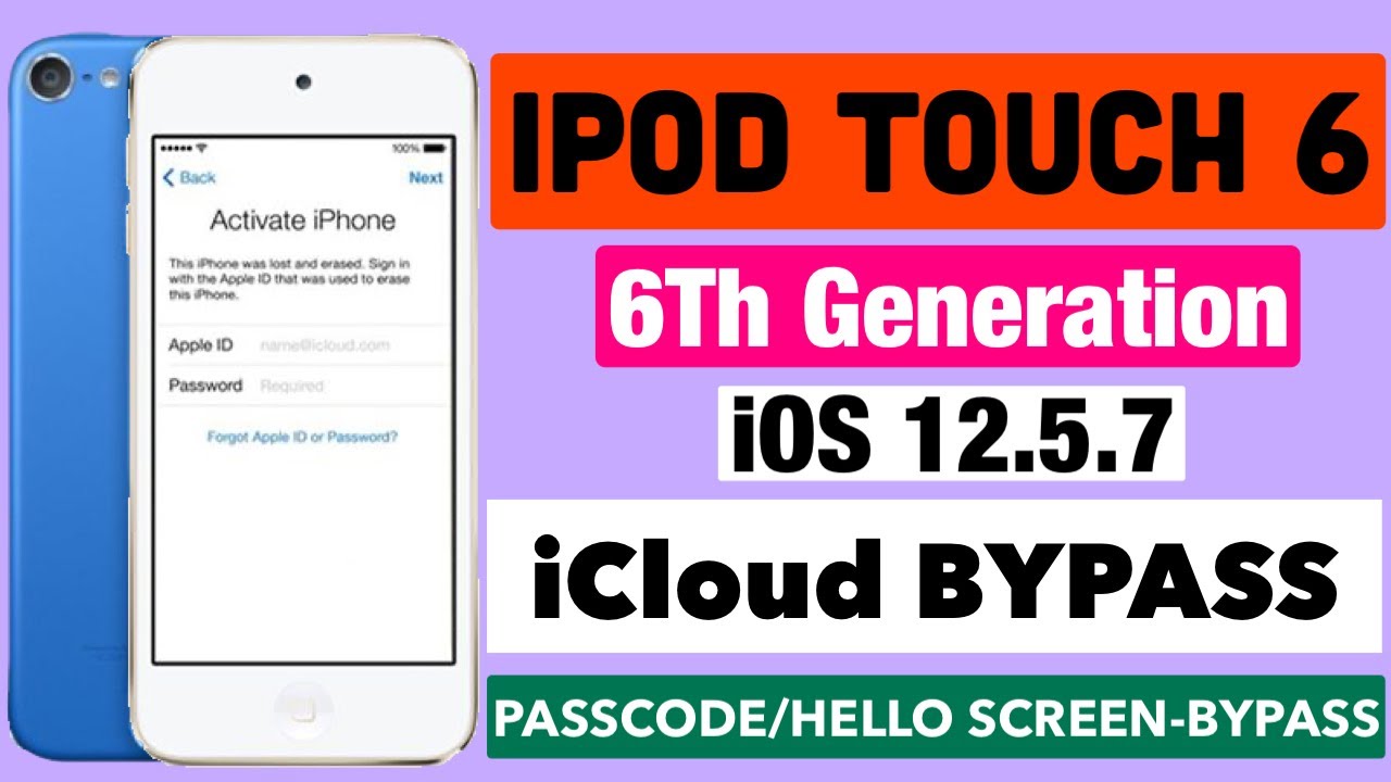 Ipod touch 6th Generation ICloud Bypass Activation lock ! iPod 6 (A1574) Touch iCloud Bypass