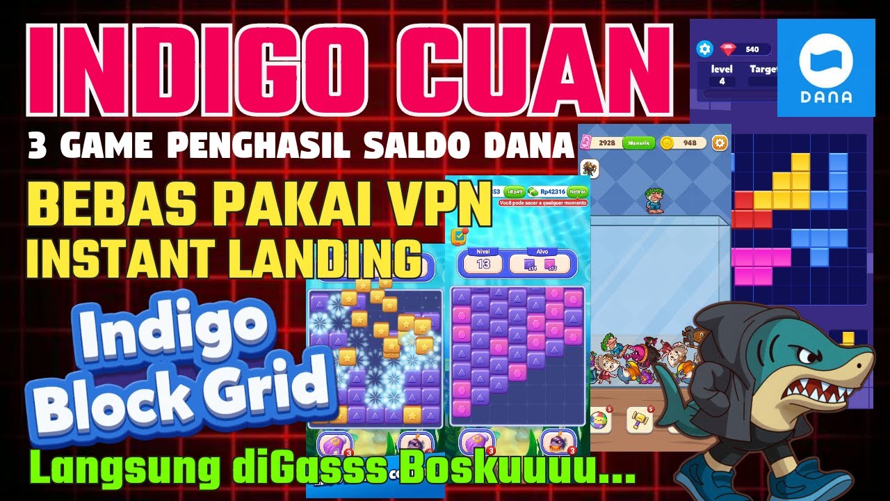 BJIRR MANTAP! INDIGO PENGHASIL CUAN! 3 GAME PENGHASIL UANG SALDO DANA 2026