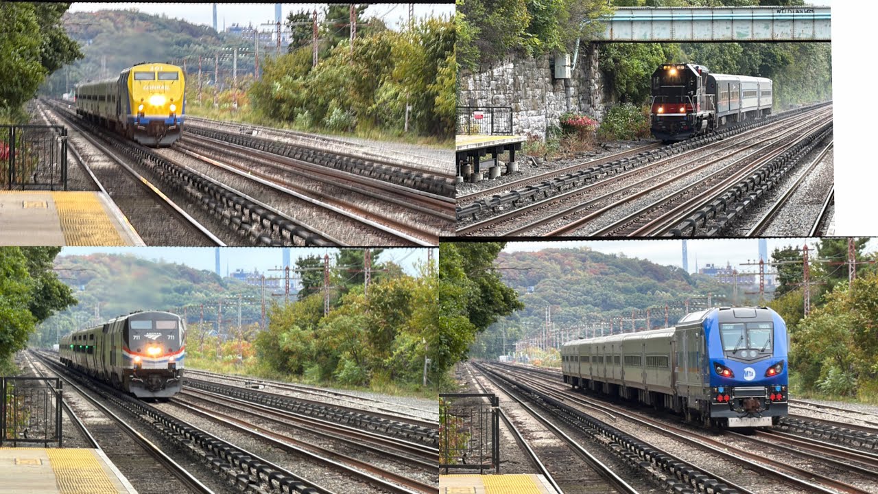 Railfanning at Riverdale ft:Lasertrain,201,301,Amtrak,Metronorthrailroad,Hornshows,M3,M7
