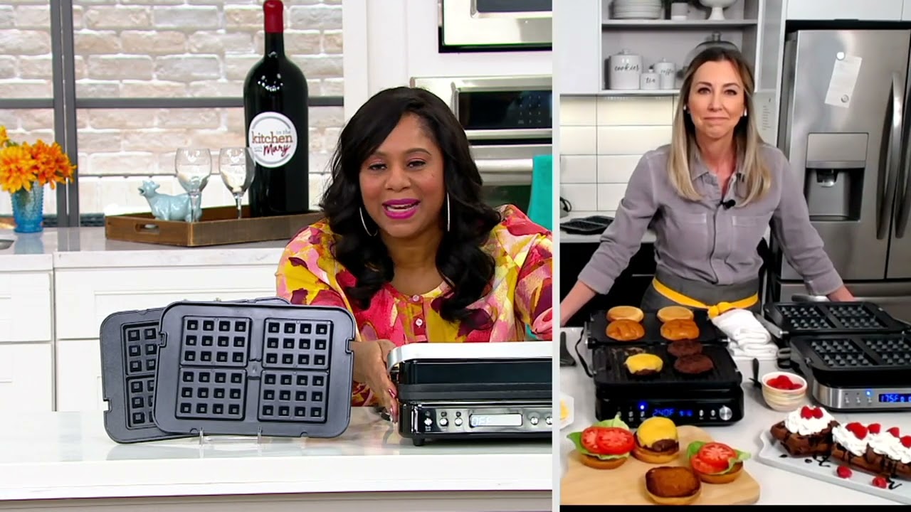 GreenPan Nonstick 6-in-1 Contact Grill with Waffle Plates on QVC
