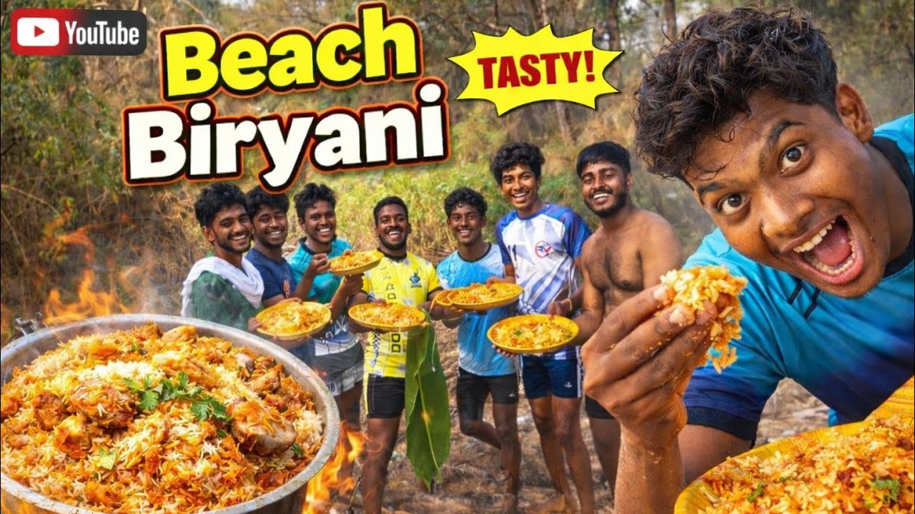 Beach lo chicken biryani chesi kabaddi practice 🔥|friends vlog Telugu 