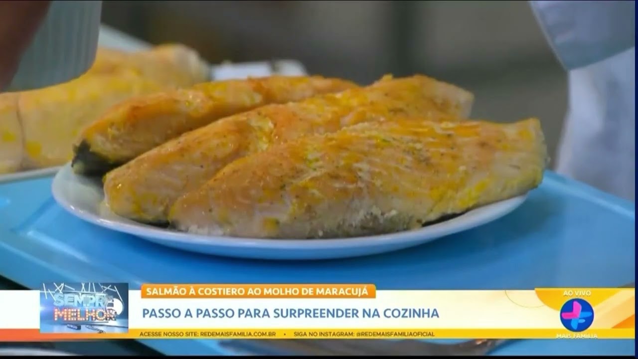 Salmão ao molho de maracujá a moda do Chef